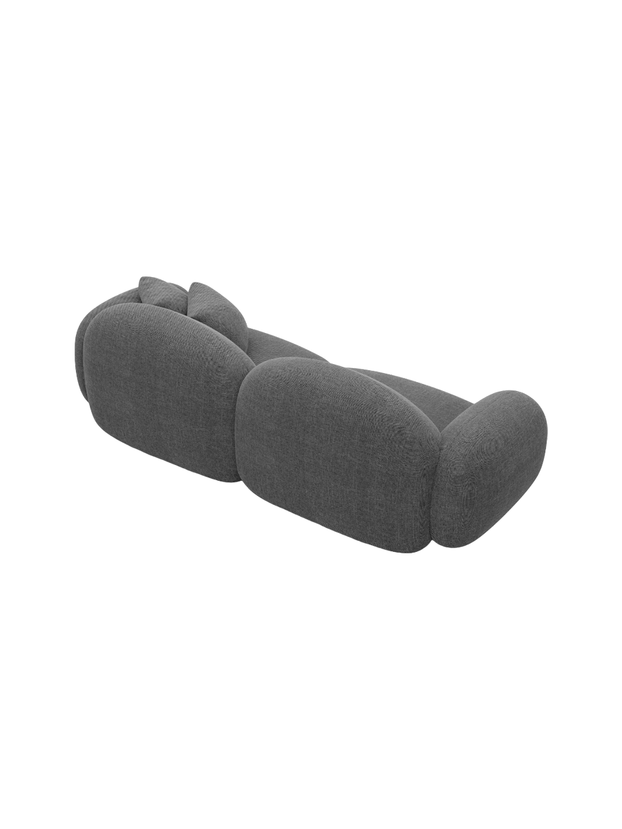 
2-Sitzer Design Sofa „Varello“ mit Strukturstoff-Bezug - Strukturstoff Anthrazit
