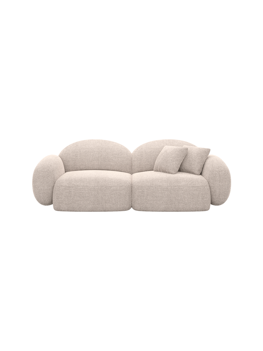 
2-Sitzer Design Sofa „Varello“ mit Strukturstoff-Bezug - Strukturstoff Anthrazit