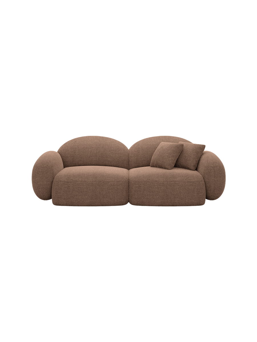 
2-Sitzer Design Sofa „Varello“ mit Strukturstoff-Bezug - Strukturstoff Anthrazit