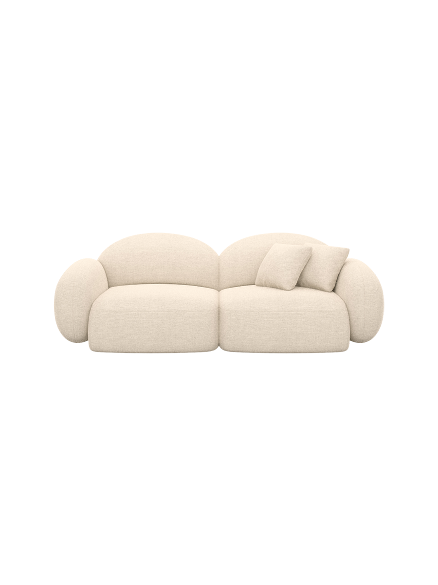 
2-Sitzer Design Sofa „Varello“ mit Strukturstoff-Bezug - Strukturstoff Anthrazit