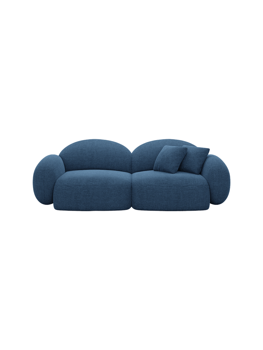 
2-Sitzer Design Sofa „Varello“ mit Strukturstoff-Bezug - Strukturstoff Anthrazit