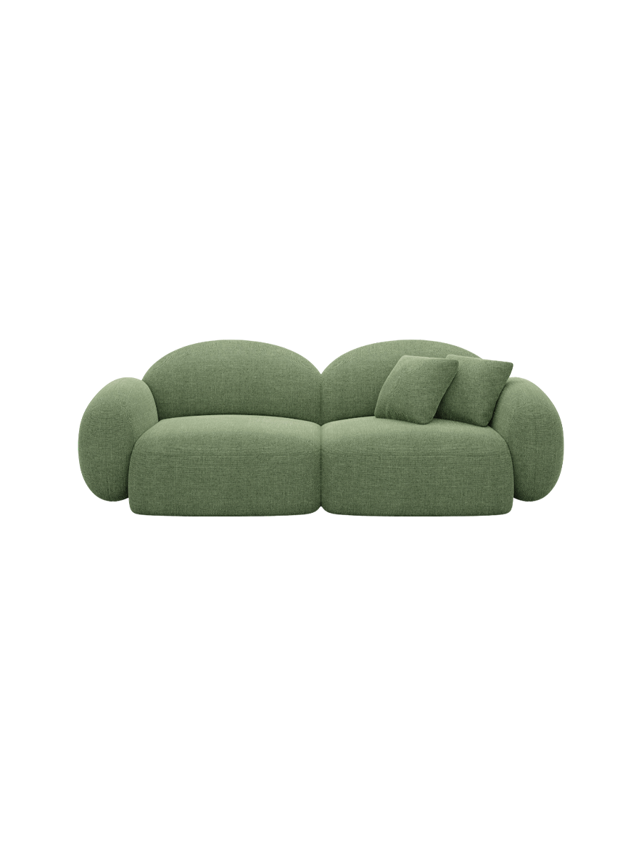 
2-Sitzer Design Sofa „Varello“ mit Strukturstoff-Bezug - Strukturstoff Anthrazit