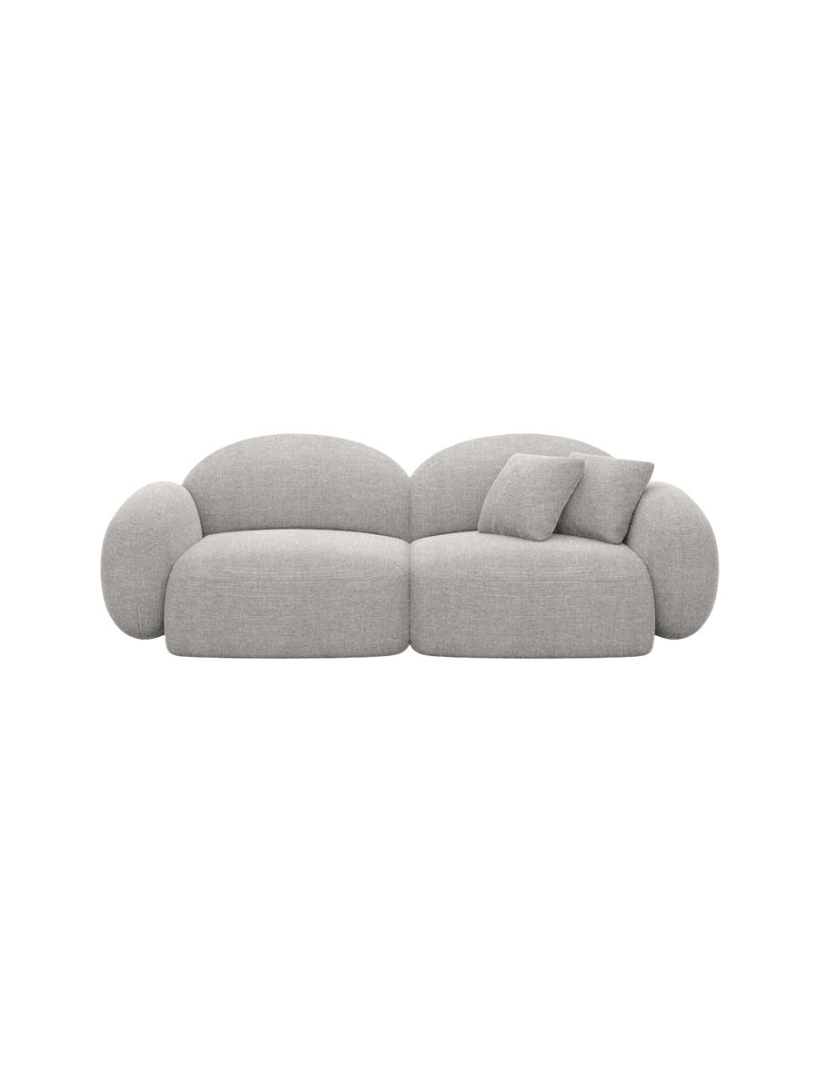 
2-Sitzer Design Sofa „Varello“ mit Strukturstoff-Bezug - Strukturstoff Anthrazit