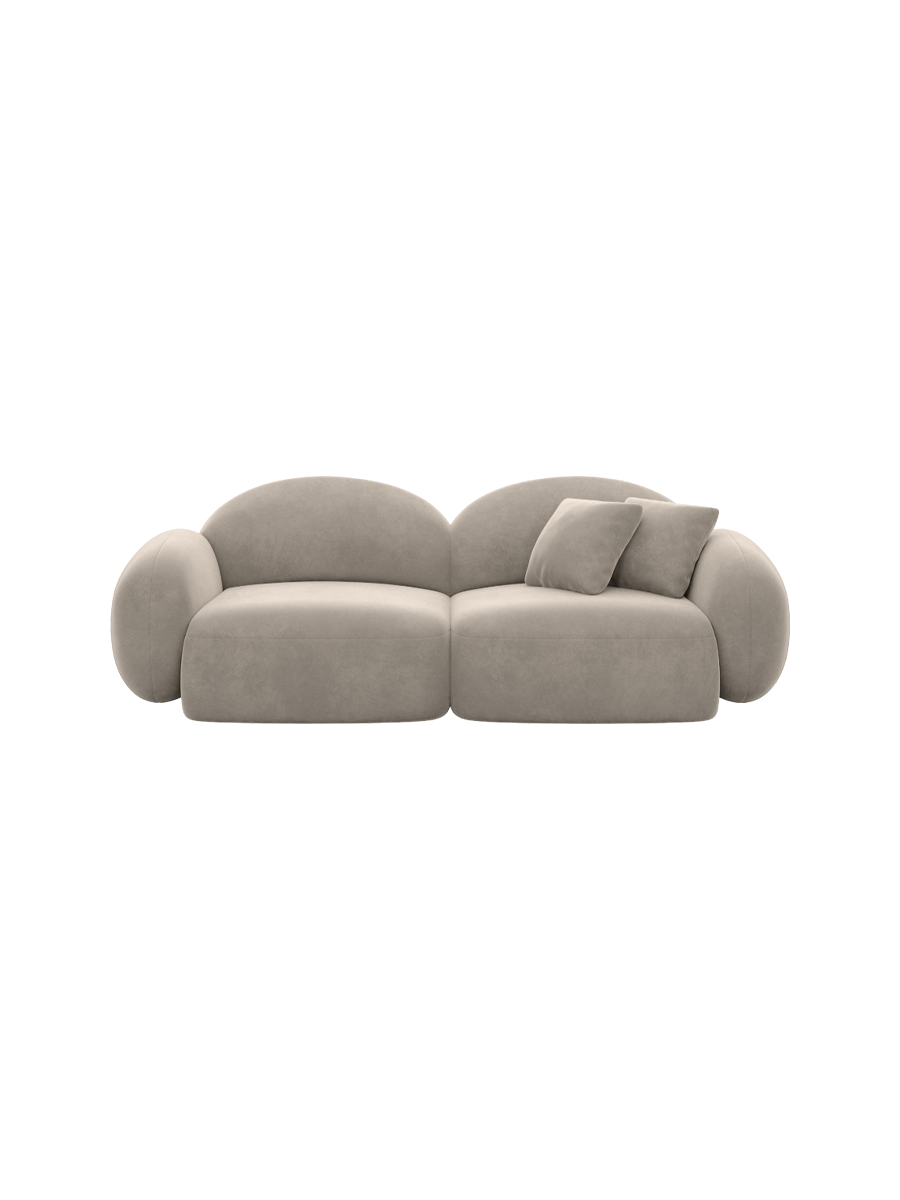 
2-Sitzer Design Sofa „Varello“ mit Samtbezug - Samtbezug Königsblau