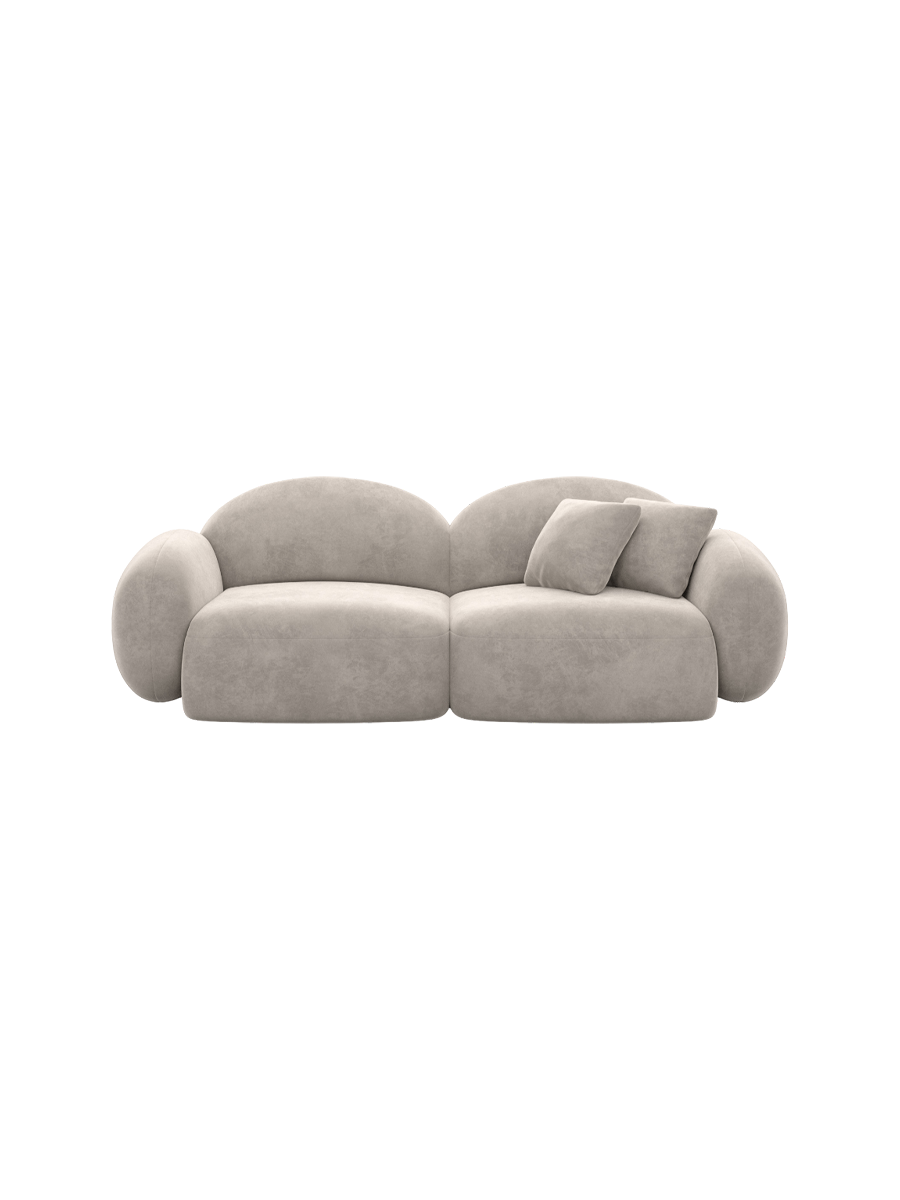 
2-Sitzer Design Sofa „Varello“ mit Samtbezug - Samtbezug Königsblau