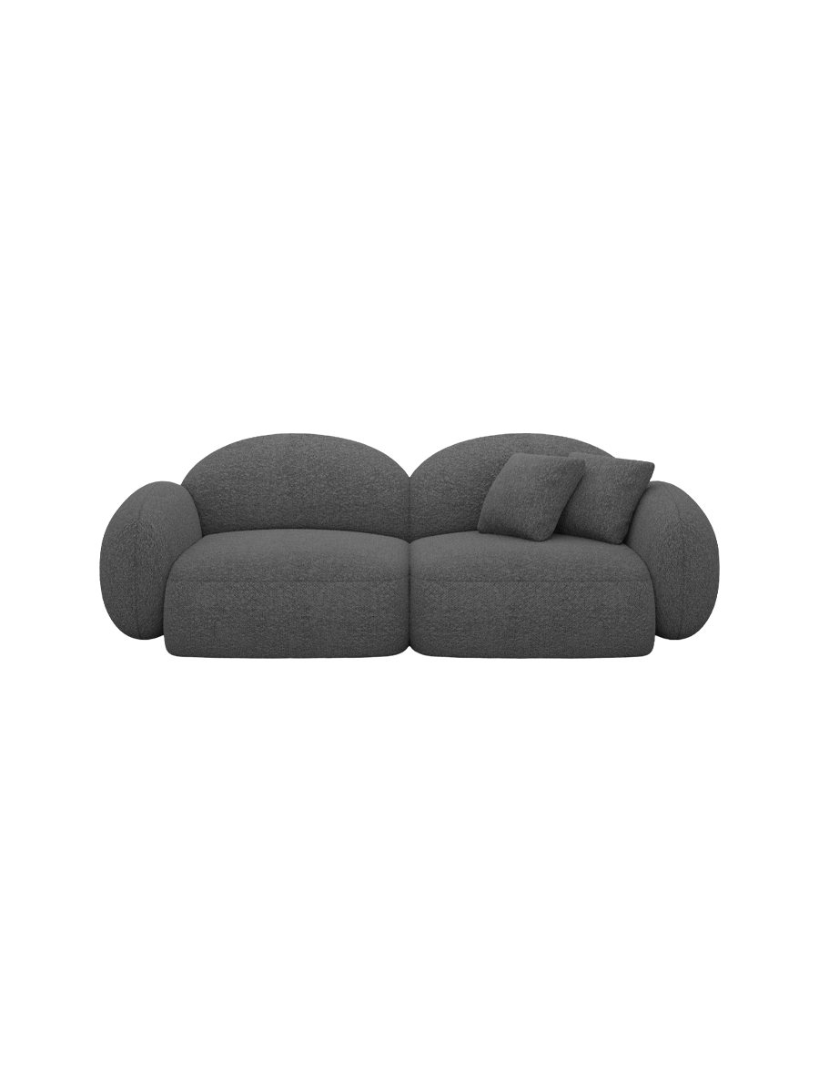 
3-Sitzer Design Sofa „Varello“ mit Bouclé-Bezug - Bouclé Graphit