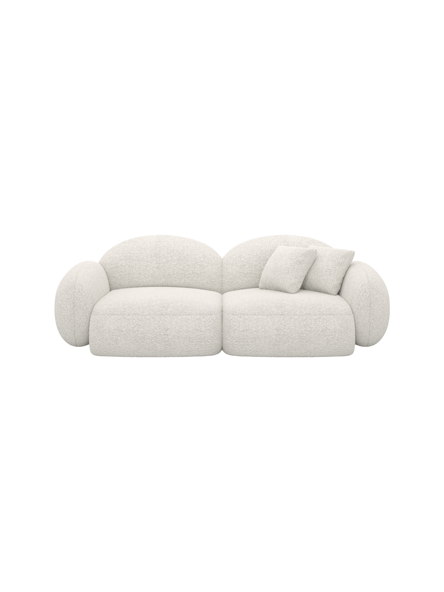 
3-Sitzer Design Sofa „Varello“ mit Bouclé-Bezug - Bouclé Graphit