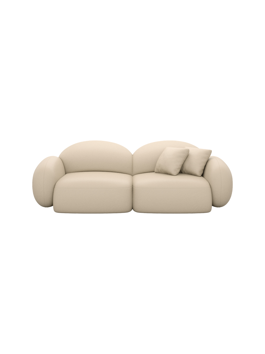 
3-Sitzer Design Echtleder Sofa „Varello“ - Echtleder Beige