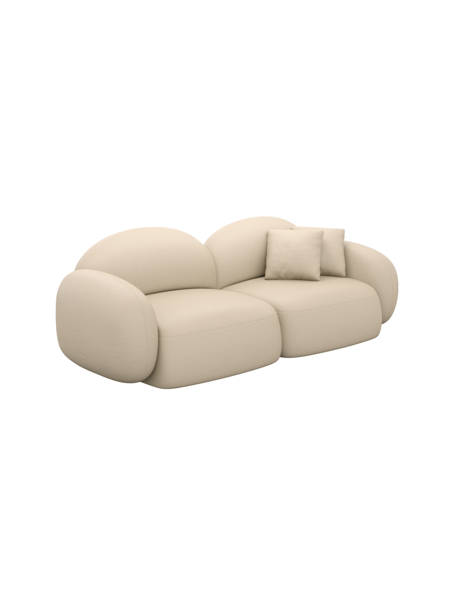 
3-Sitzer Design Echtleder Sofa „Varello“ - Echtleder Beige