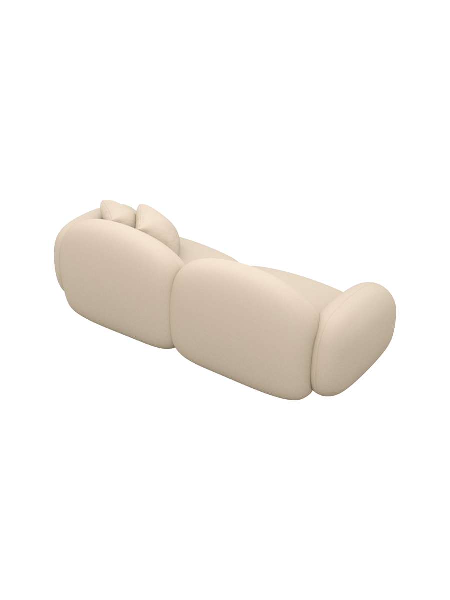 
3-Sitzer Design Echtleder Sofa „Varello“ - Echtleder Beige
