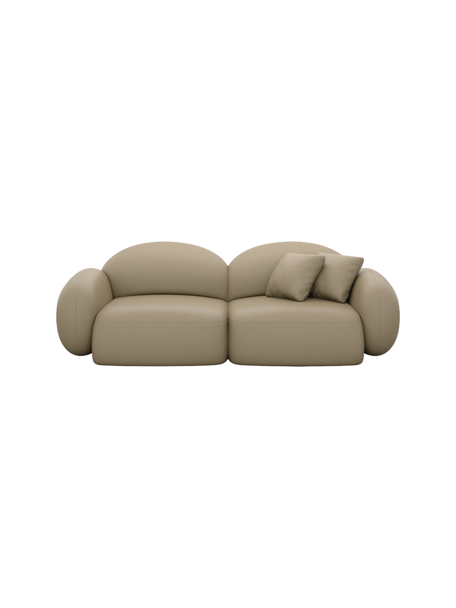 
3-Sitzer Design Echtleder Sofa „Varello“ - Echtleder Beige
