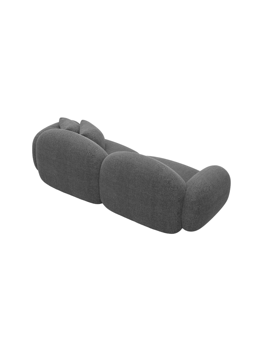
3-Sitzer Design Sofa „Varello“ mit Strukturstoff-Bezug - Strukturstoff Anthrazit