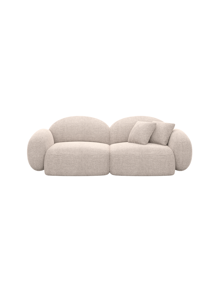 
3-Sitzer Design Sofa „Varello“ mit Strukturstoff-Bezug - Strukturstoff Anthrazit