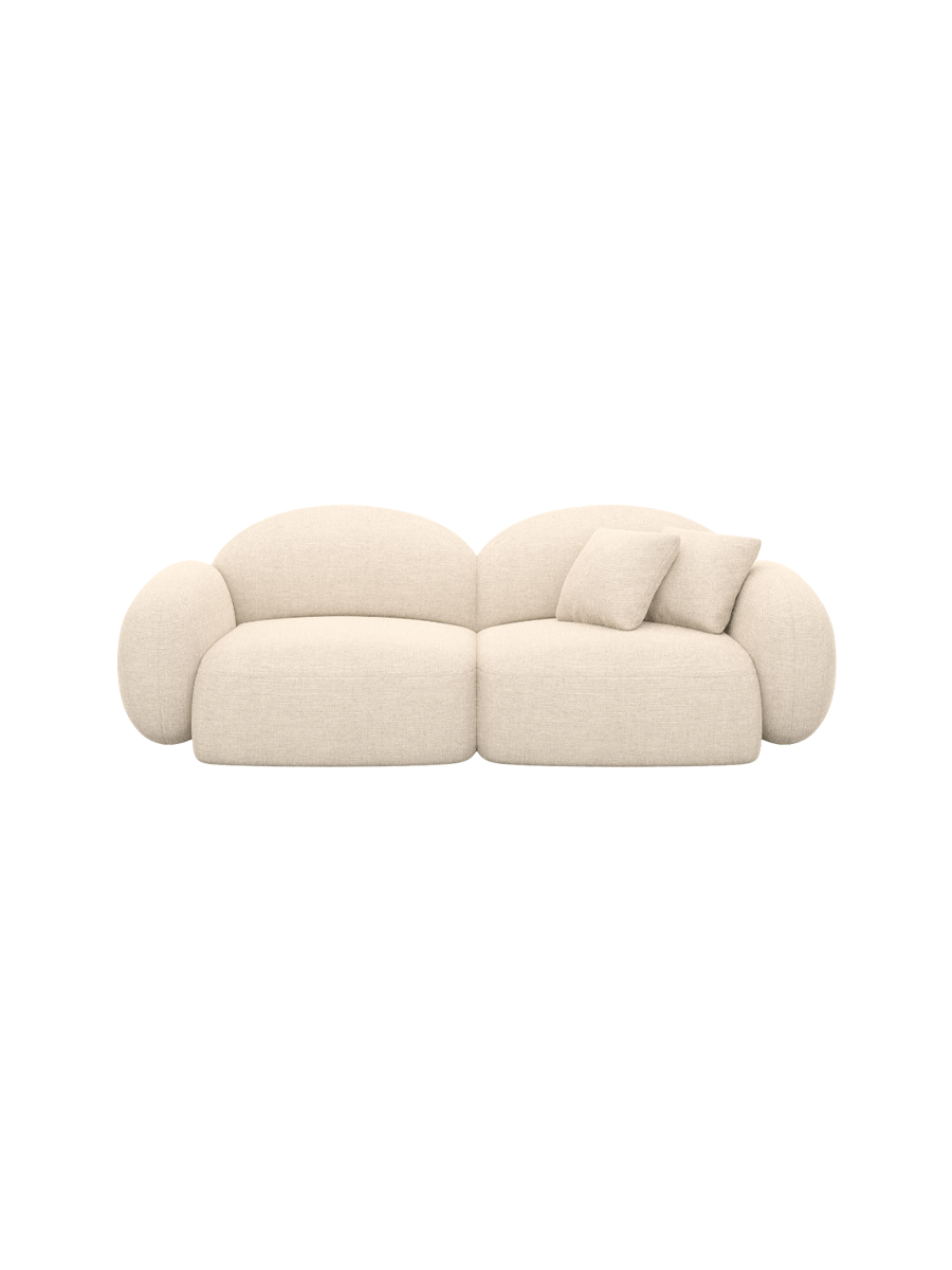 
3-Sitzer Design Sofa „Varello“ mit Strukturstoff-Bezug - Strukturstoff Anthrazit
