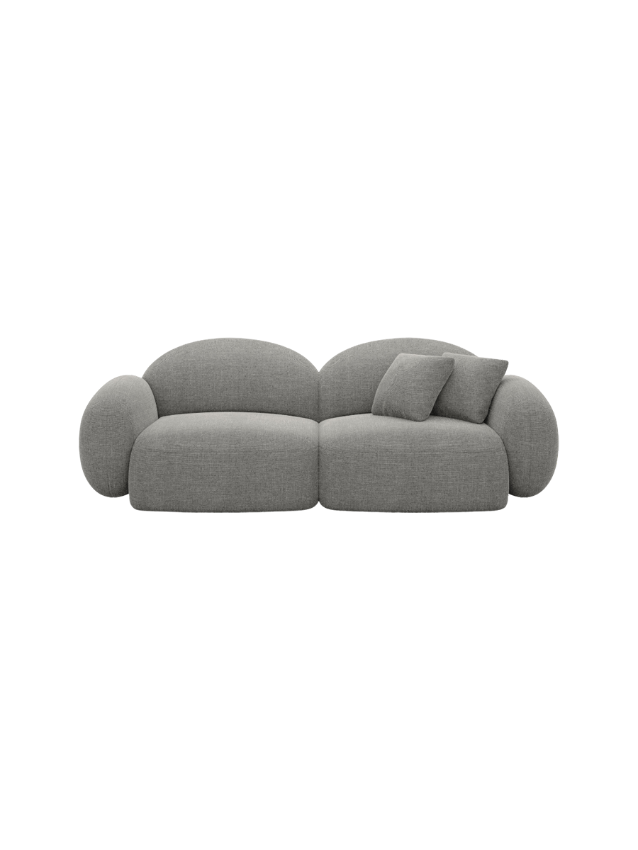 
3-Sitzer Design Sofa „Varello“ mit Strukturstoff-Bezug - Strukturstoff Anthrazit