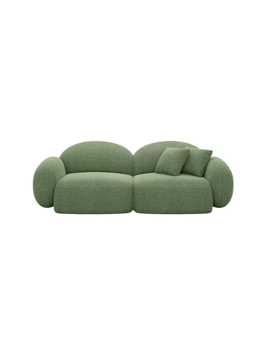 
3-Sitzer Design Sofa „Varello“ mit Strukturstoff-Bezug - Strukturstoff Anthrazit