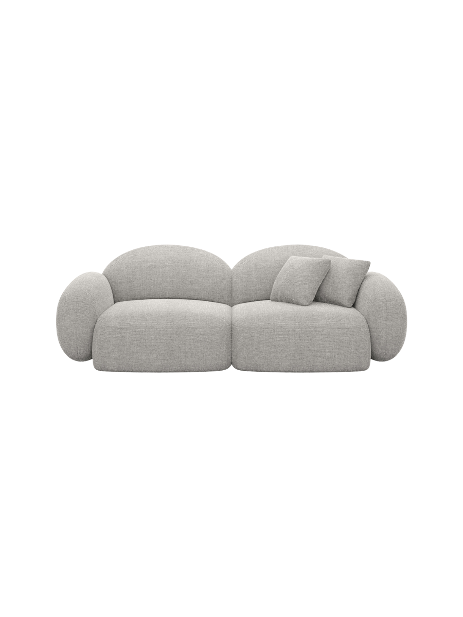 
3-Sitzer Design Sofa „Varello“ mit Strukturstoff-Bezug - Strukturstoff Anthrazit
