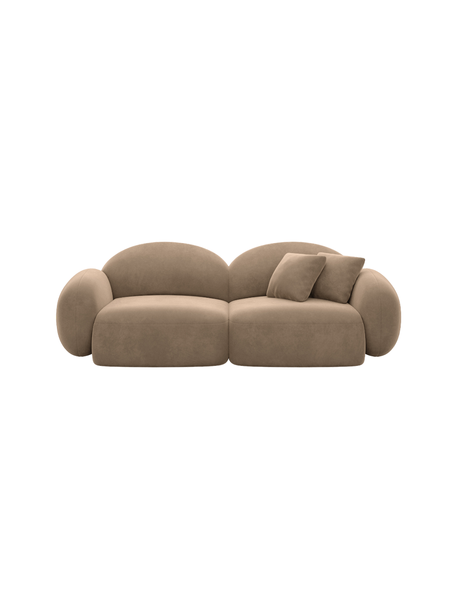
3-Sitzer Design Sofa „Varello“ mit Samtbezug - Samtbezug Königsblau