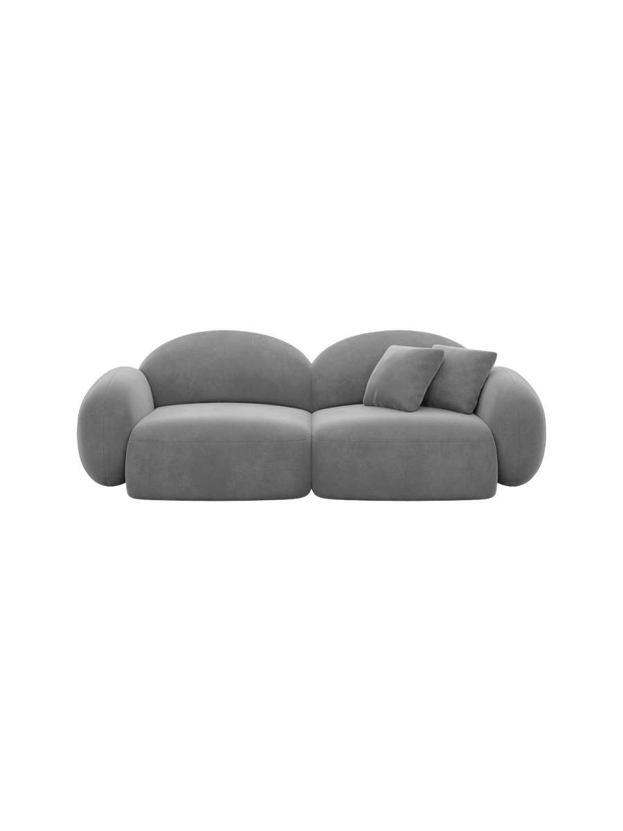 
3-Sitzer Design Sofa „Varello“ mit Samtbezug - Samtbezug Königsblau