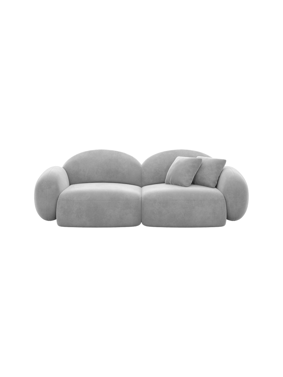 
3-Sitzer Design Sofa „Varello“ mit Samtbezug - Samtbezug Königsblau