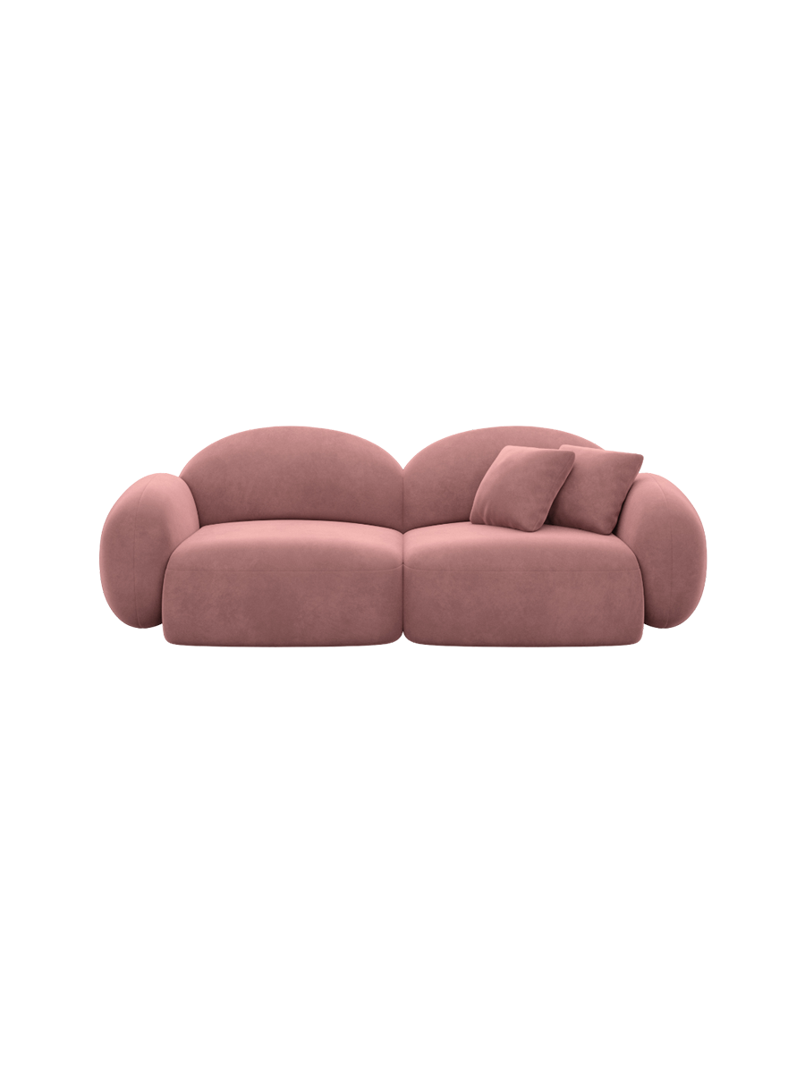 
3-Sitzer Design Sofa „Varello“ mit Samtbezug - Samtbezug Königsblau