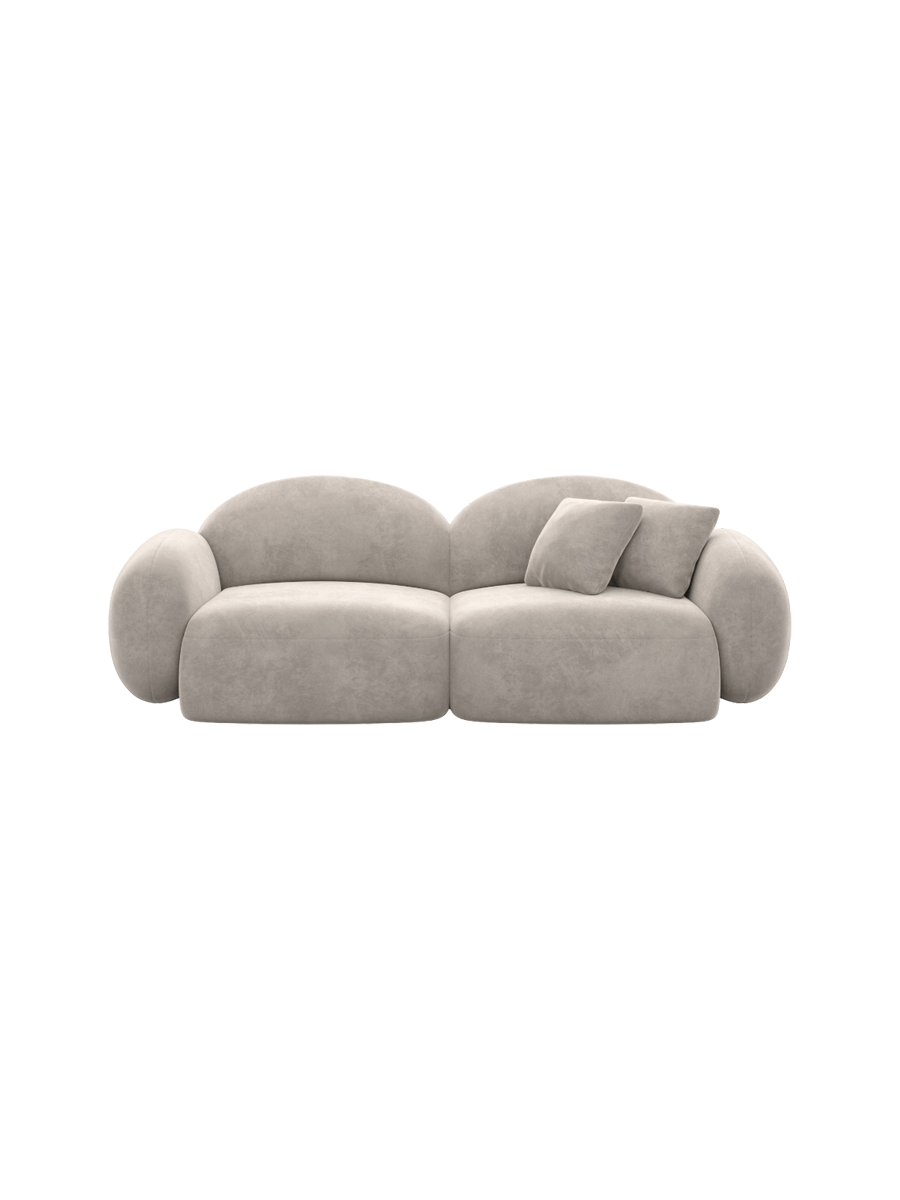 
3-Sitzer Design Sofa „Varello“ mit Samtbezug - Samtbezug Königsblau