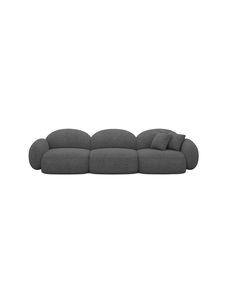 
4-Sitzer Design Sofa „Varello“ mit Bouclé-Bezug - Bouclé Graphit
