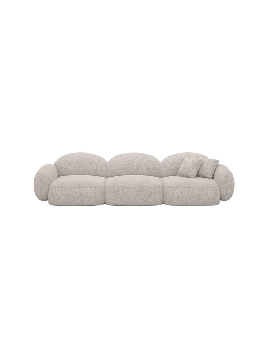 
4-Sitzer Design Sofa „Varello“ mit Bouclé-Bezug - Bouclé Graphit