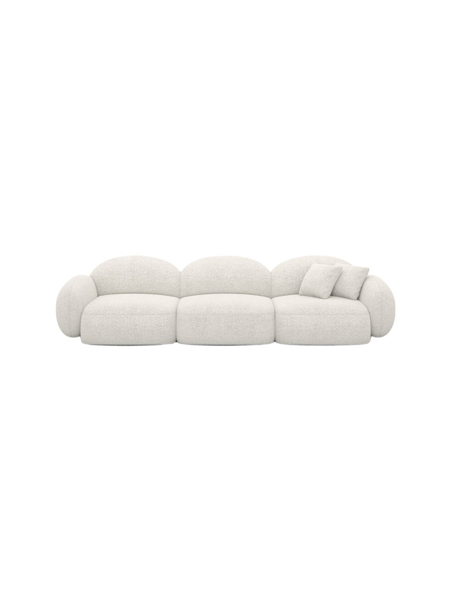 
4-Sitzer Design Sofa „Varello“ mit Bouclé-Bezug - Bouclé Graphit