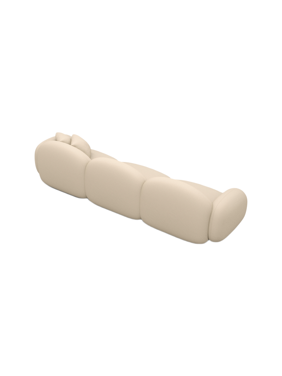 
4-Sitzer Design Echtleder Sofa „Varello“ - Echtleder Beige