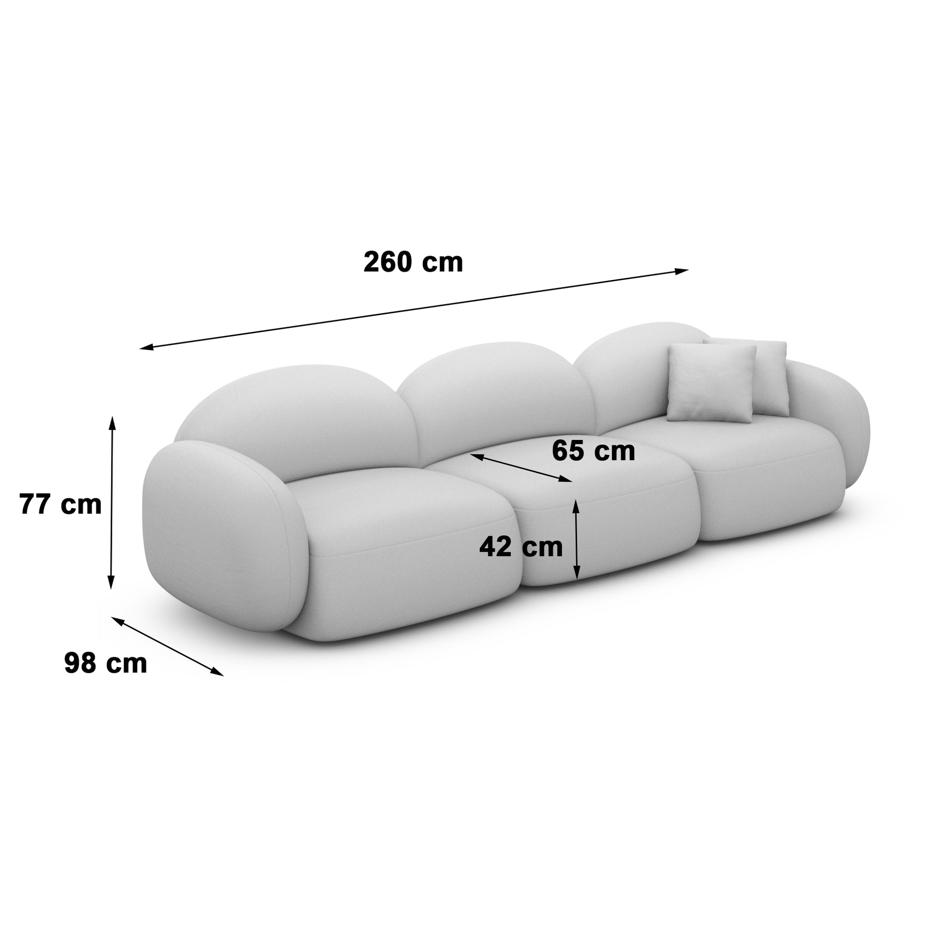 
4-Sitzer Design Echtleder Sofa „Varello“ - Echtleder Beige