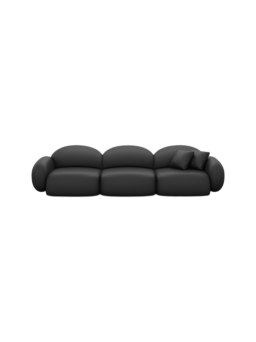 
4-Sitzer Design Echtleder Sofa „Varello“ - Echtleder Beige