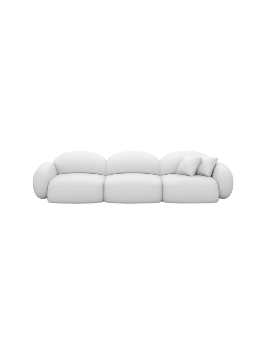 
4-Sitzer Design Echtleder Sofa „Varello“ - Echtleder Beige