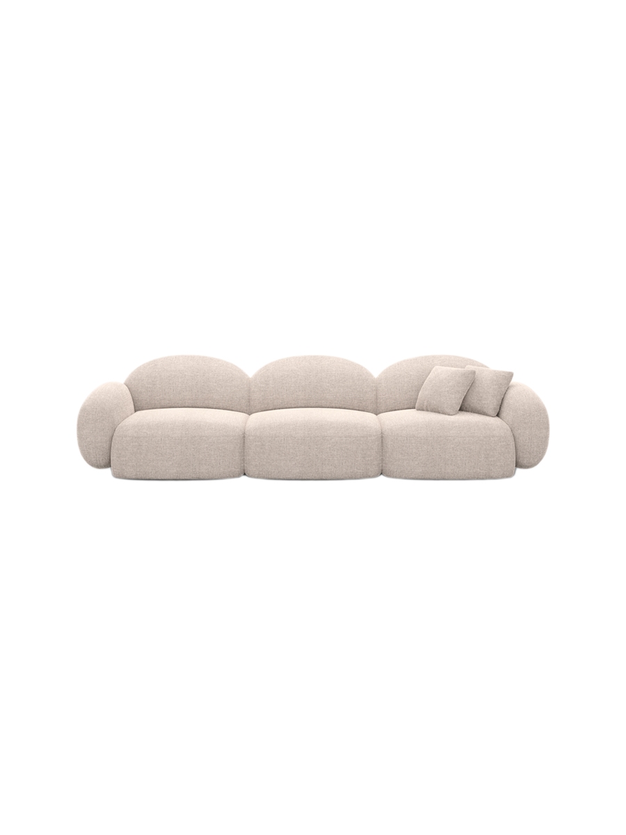 
4-Sitzer Design Sofa „Varello“ mit Strukturstoff-Bezug - Strukturstoff Anthrazit