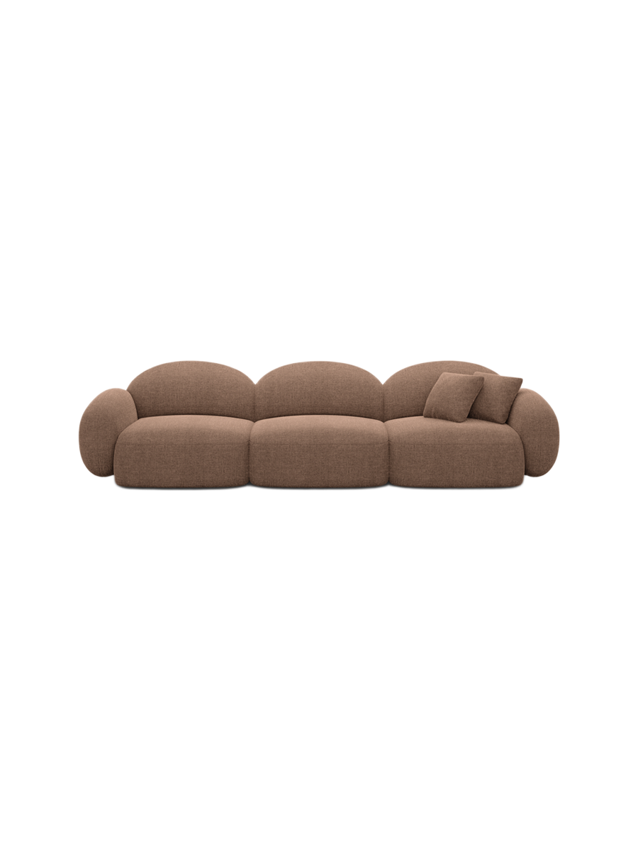 
4-Sitzer Design Sofa „Varello“ mit Strukturstoff-Bezug - Strukturstoff Anthrazit
