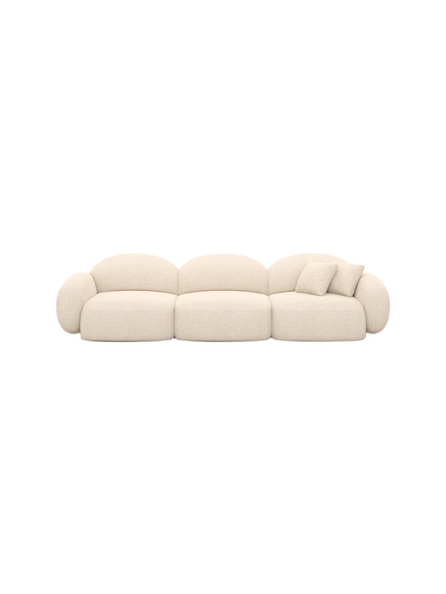 
4-Sitzer Design Sofa „Varello“ mit Strukturstoff-Bezug - Strukturstoff Anthrazit