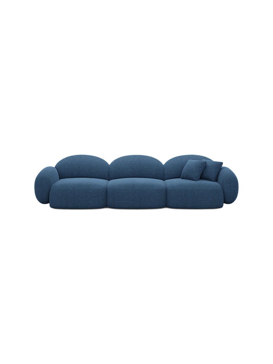 
4-Sitzer Design Sofa „Varello“ mit Strukturstoff-Bezug - Strukturstoff Anthrazit