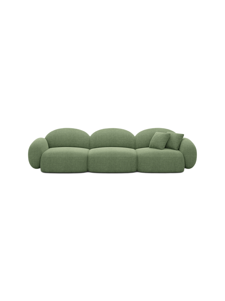 
4-Sitzer Design Sofa „Varello“ mit Strukturstoff-Bezug - Strukturstoff Anthrazit