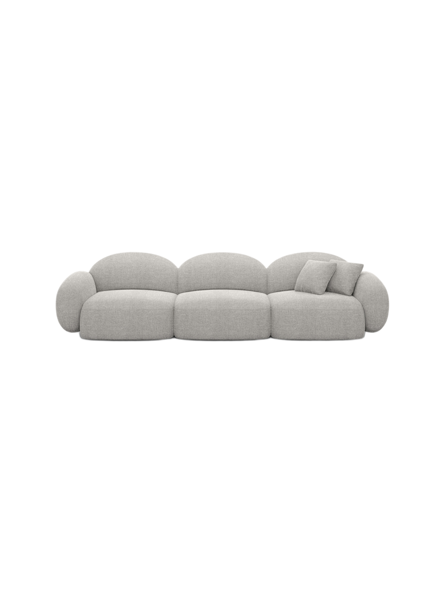 
4-Sitzer Design Sofa „Varello“ mit Strukturstoff-Bezug - Strukturstoff Anthrazit