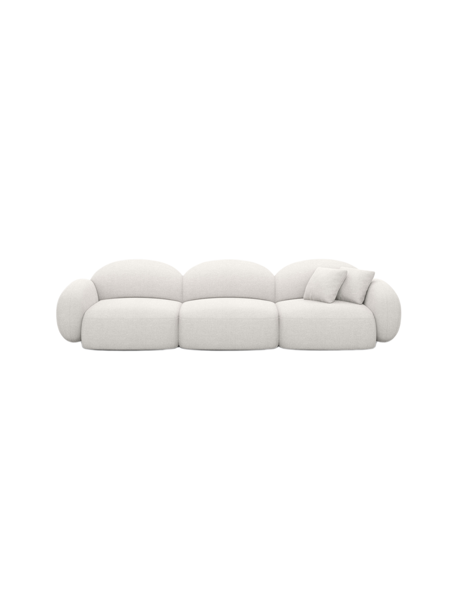 
4-Sitzer Design Sofa „Varello“ mit Strukturstoff-Bezug - Strukturstoff Anthrazit