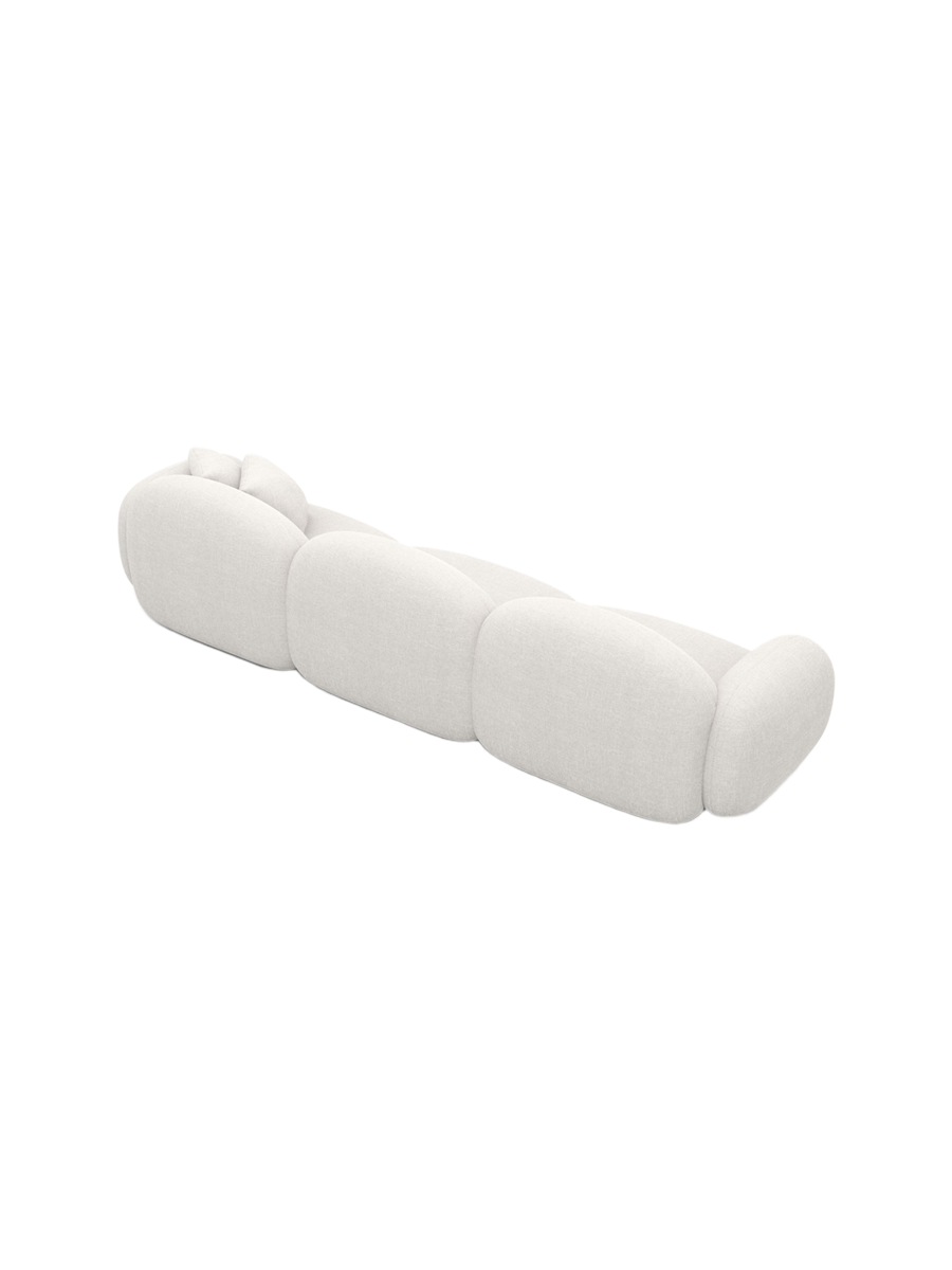 
Canapé design 4 places « Varello » avec revêtement en tissu texturé - Tissu texturé Weiss