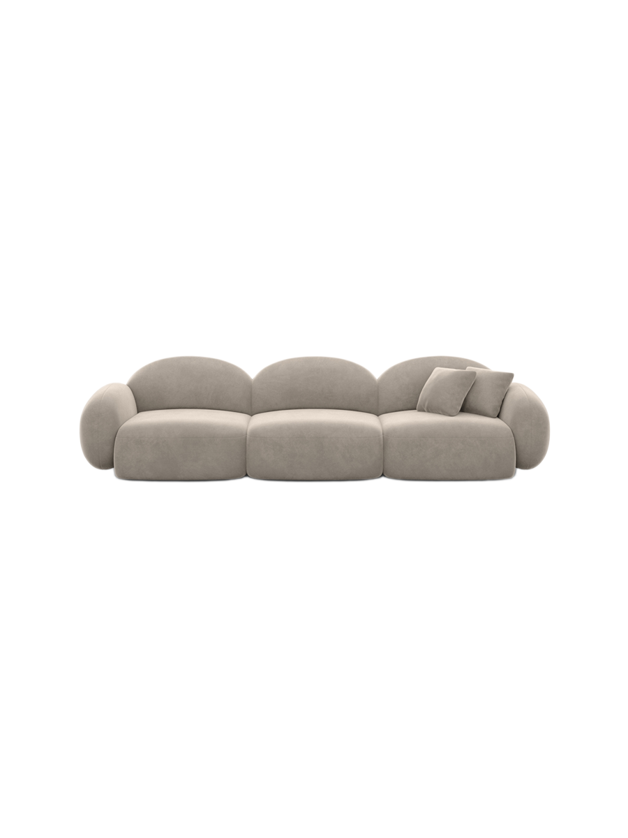 
4-Sitzer Design Sofa „Varello“ mit Samtbezug - Samtbezug Königsblau