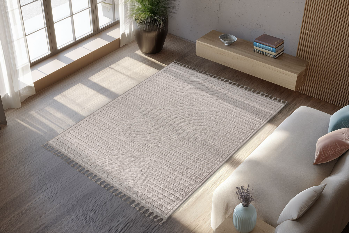 
Tapis design « Luxor 302 » – Argent - 80 x 150 cm