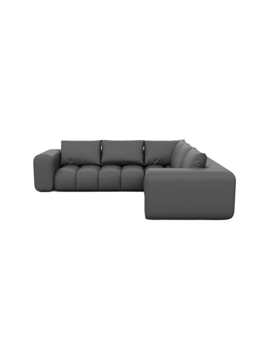 
5-Sitzer Design Echtleder Ecksofa „Velina“ - Echtleder Beige