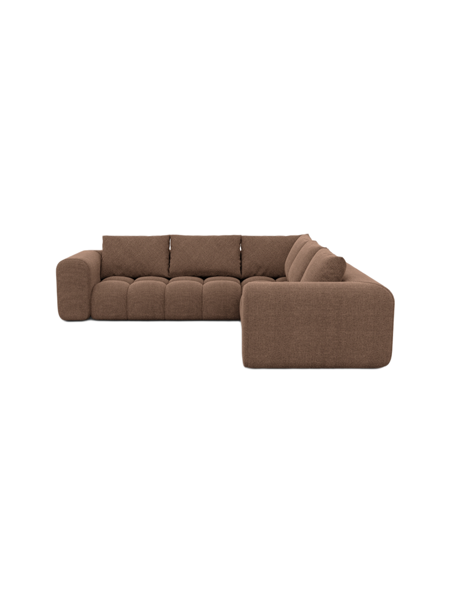 
5-Sitzer Design Ecksofa „Velina“ mit Strukturstoff-Bezug - Strukturstoff Anthrazit