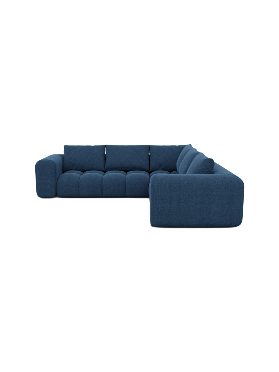 
5-Sitzer Design Ecksofa „Velina“ mit Strukturstoff-Bezug - Strukturstoff Anthrazit