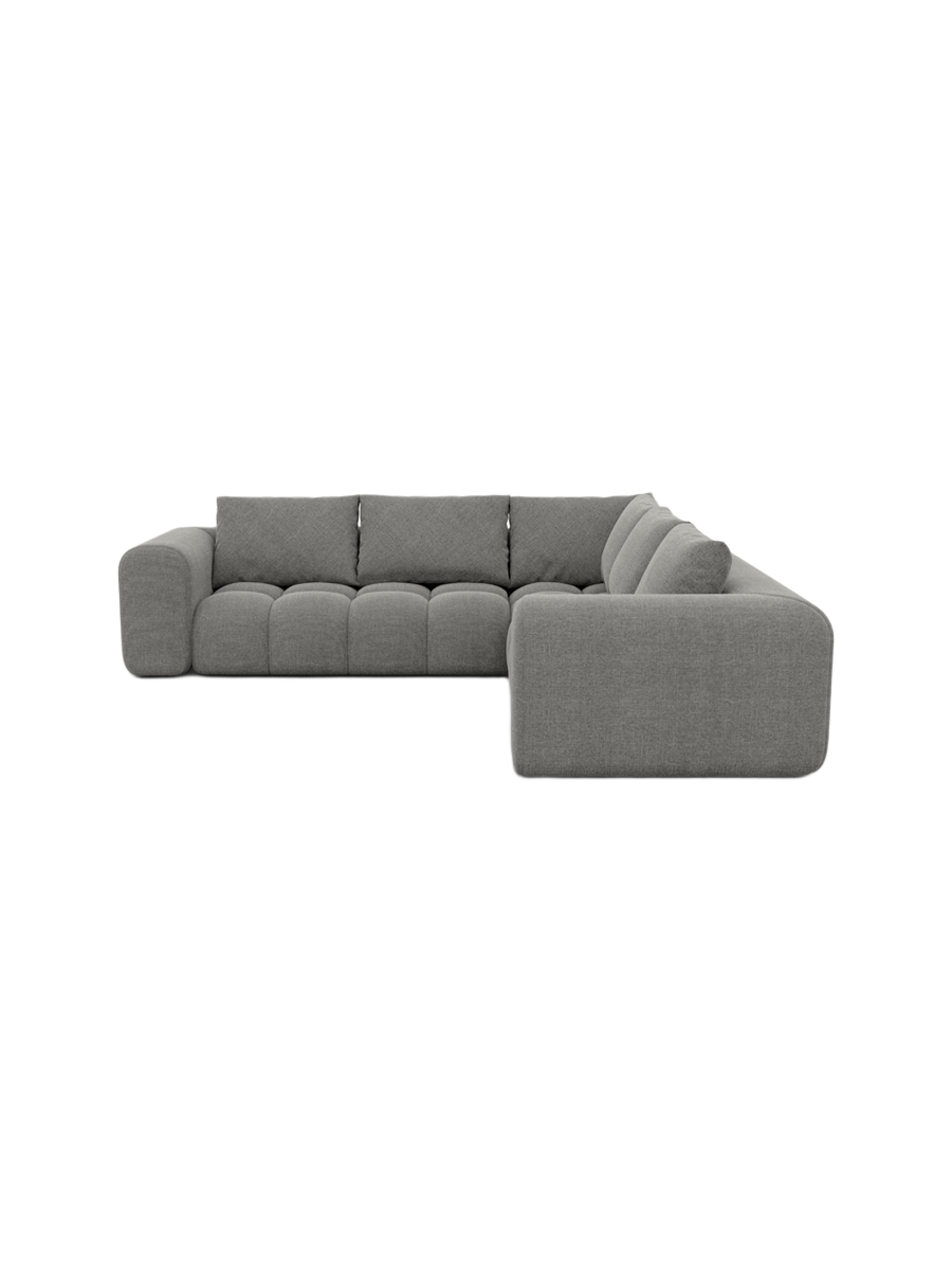 
5-Sitzer Design Ecksofa „Velina“ mit Strukturstoff-Bezug - Strukturstoff Anthrazit
