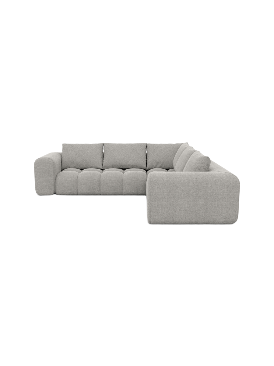 
5-Sitzer Design Ecksofa „Velina“ mit Strukturstoff-Bezug - Strukturstoff Anthrazit