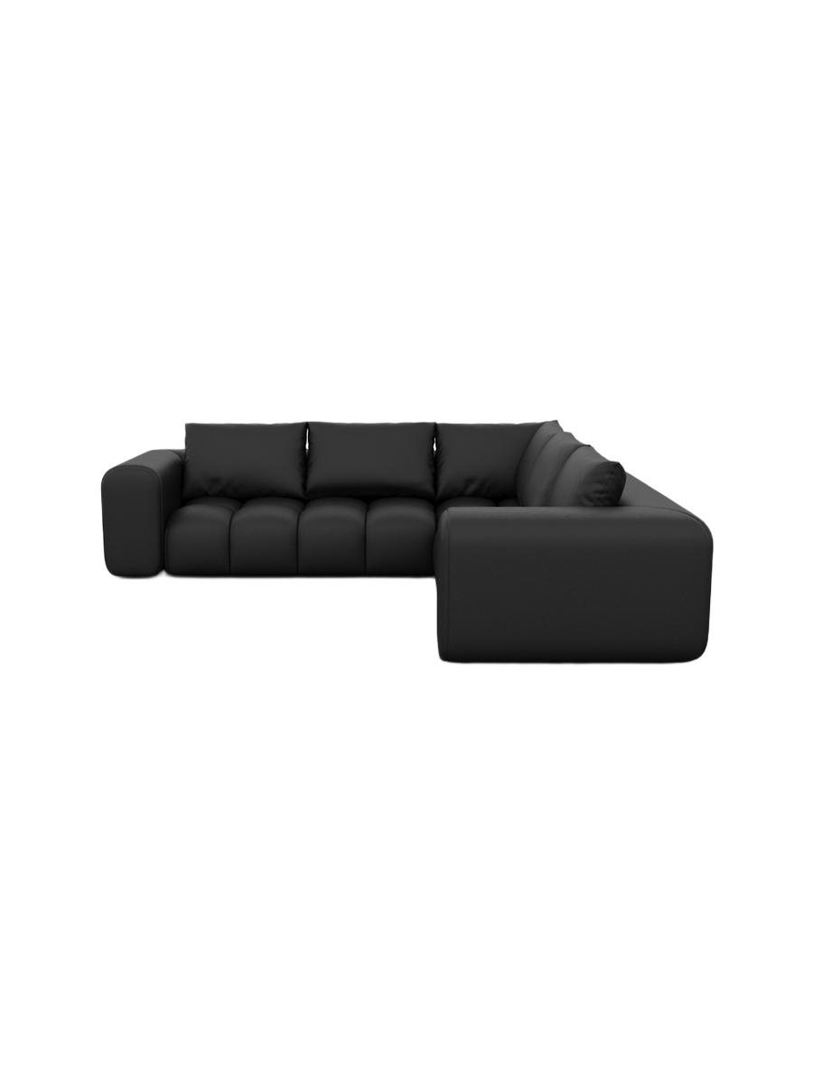 
5-Sitzer Design Ecksofas „Velina“ mit Samtbezug - Samtbezug Königsblau