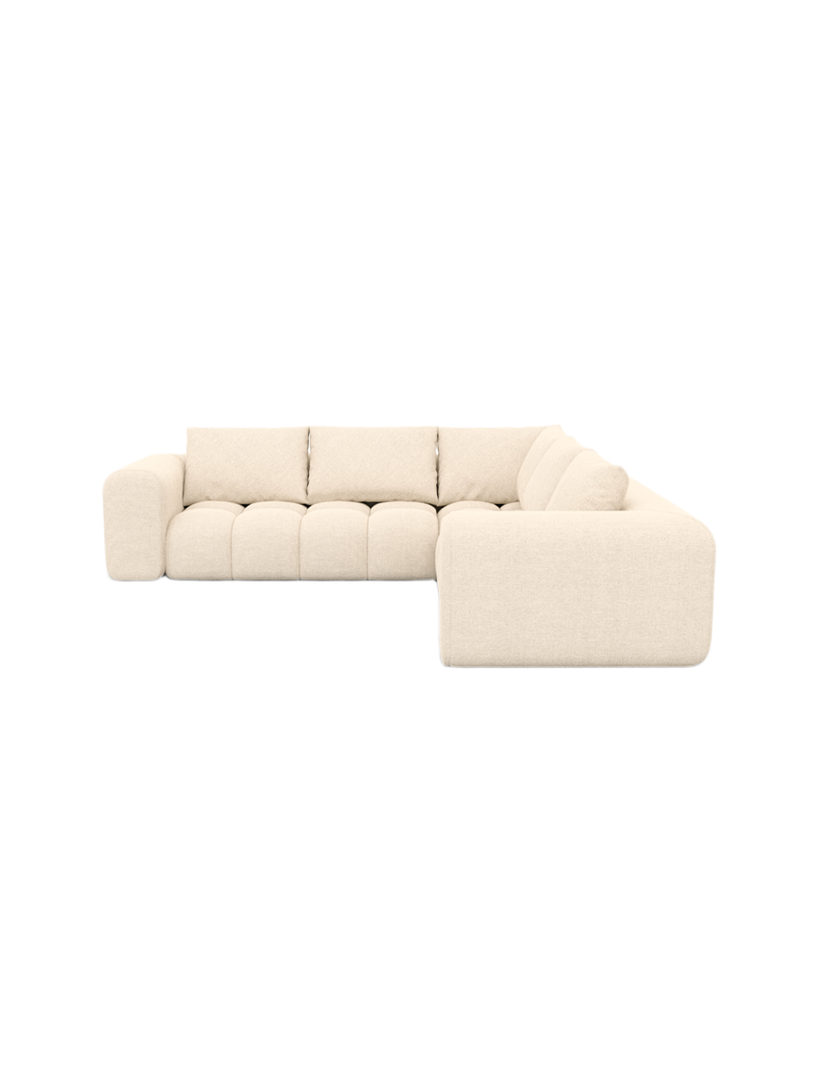 
5-Sitzer Design Ecksofas „Velina“ mit Samtbezug - Samtbezug Königsblau
